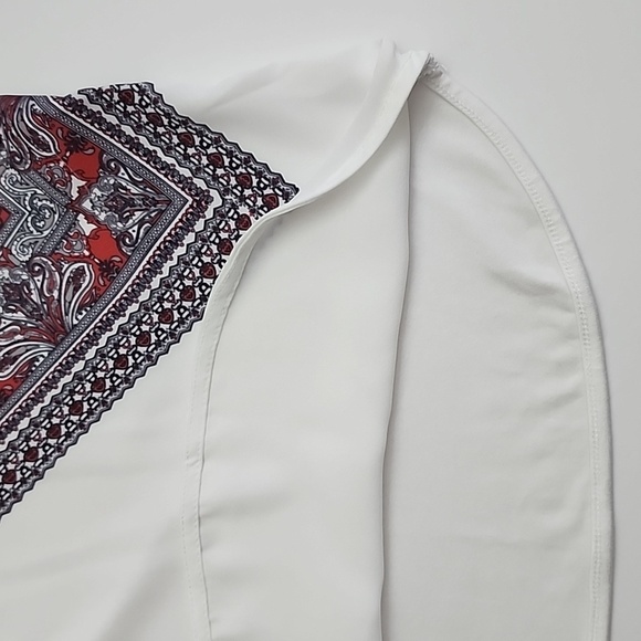Ricki's Size XL White Shirt Resplendent with Red and Black Design  Size XL - Picture 6 of 11